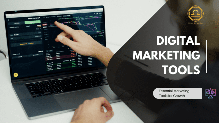 Digital marketing automation tools dashboard showing AI-powered analytics