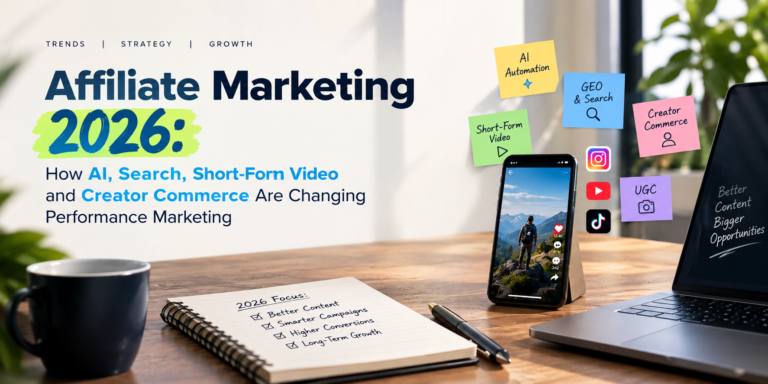 Affiliate Marketing 2026: AI, Search & Creator Commerce Affiliate Marketing 2026 trends covering AI, search, short-form video and creator commerce